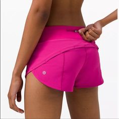 >>> New With Tags <<< Lululemon Speed Up Shorts Low Rise 2.5” Inseam Color: Ripened Raspberry Size: 8 Fast Shipping Speed Up Shorts, Lululemon Speed Up Shorts, Lululemon Outfits, Lululemon Hotty Hot Shorts, Shorts Lululemon, Hotty Hot Shorts, Raspberry Color, Cute Preppy Outfits, Mid Rise Shorts