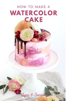 how to make a watercolor cake