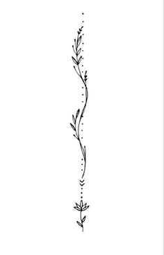 Botanical Spine Tattoo, Plant Spine Tattoo, Dainty Flower Spine Tattoo, Vine Tattoo Stencil, Spin Tattoo, Flower Vine Tattoo, Flower Vine Tattoos, Small Back Tattoos, Flower Spine Tattoos