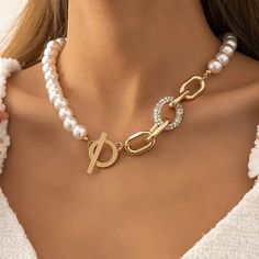 Elegant Faux Pearl Choker Necklace Women Vintage Geometric - Temu Pearl Theme, Pearl Choker Necklace, Chain Jewelry, Pearl Choker, Women Vintage, Style Elegant, Necklace For Women, Chains Jewelry