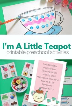 i'm a little teapot printable preschool activities