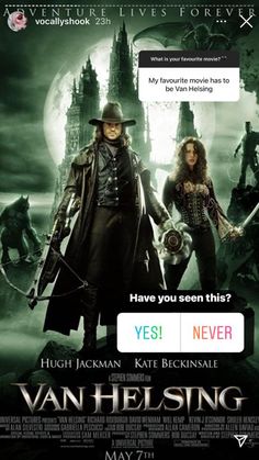 the movie poster for izuku van helsing, starring actors in costume