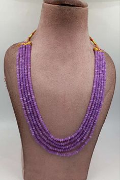 Material: Beads. Mala made up of beads. Most eligible gift for someone you love and someone very special for you. Best gift for your anniversary. Best gift for her Birthday. Necklace : 1 Length : 20 inches  and 22 inches customise as per your choice. Traditional Purple Beaded Necklace With Round Beads, Temple Jewelry With Gemstone Beads For Puja, Spiritual Kundan Necklace With Cutdana For Gift, Temple Jewelry With Colorful Beads For Wedding, Temple Jewelry For Wedding With Colorful Beads, Spiritual Gemstone Beads For Festive Occasions, Spiritual Festive Gemstone Beads, Traditional Wedding Gemstone Beads, Diwali Wedding Bridal Necklace With Polished Beads