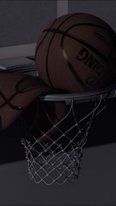 two basketballs sitting on top of a basketball hoop