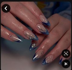 Silver Nail Designs, 2024 Nails, Poolside Party, Classy Acrylic Nails, Dope Nail Designs, Metallic Nails