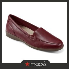 in stock Flats Online, Heel Pain, Easy Spirit, Dark Brown Color, Casual Flats, Buy Shoes, Womens Flats, Comfortable Shoes, Red Leather