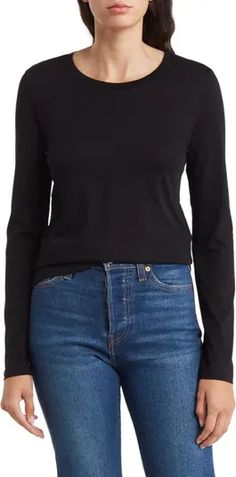 Free shipping on orders over $89. Shop Nordstrom Nordstrom Crewneck Long Sleeve Pima Cotton T-Shirt at Nordstromrack.com. Refresh your essentials with this fitted long-sleeve T-shirt constructed from soft pima cotton for superior comfort. Fitted Cotton Turtleneck T-shirt, Fitted Cotton Turtleneck Top, Stretch Cotton Turtleneck T-shirt, Basic Cotton Turtleneck Top, Cotton Turtleneck T-shirt For Fall, Casual Cotton Turtleneck T-shirt, Casual Turtleneck T-shirt With Relaxed Fit, Black Cotton Turtleneck Top, Nordstrom Relaxed Fit Tops For Spring