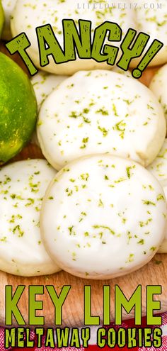 there are many lime cookies on the plate