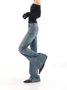 Step into a timeless trend with our High Waist Vintage Wash Bell Bottom Jeans, where classic design meets modern comfort.
Made from a soft denim blend, these jeans offer the perfect combination of stretch and structure for a fit that flatters and moves with you. Highlighting an authentic vintage wash, each pair showcases unique fading and whiskering patterns that echo the soulful vibe of edgy fashion statements.
The versatile bell-bottom cut creates a silhouette that pairs seamlessly with both f Bell Bottom Jeans Outfit, Outfit Retro, Jeans Streetwear, Ladies Denim, Denim Decor, Streetwear Jeans, Bottom Jeans, Outfit Jeans, Streetwear Y2k