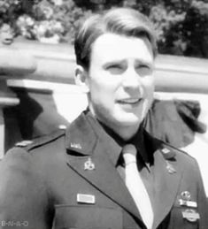 black and white photograph of a man in uniform