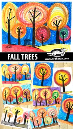 art project for kids to make fall trees