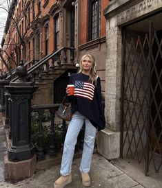 fall inspo, fall outfit, fall photo idea, sweater, fall sweater, fall look, uggs, uggs, office outfit, cute outfit, autumn Halley Kate, Platform Ugg Outfit, Americas Sweetheart, Fall Poses, Stockholm Girl, Platform Boots Outfit, Indie Outfit Inspo, Uggs Tasman