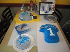 Avery's Detroit Lions 1st Birthday Football Gear, Twin First Birthday, Groom And Groomsmen, Birthday Party Decorations, Austin, Lion, 1st Birthday, First Birthdays