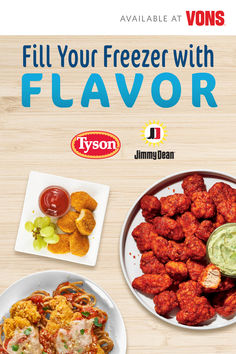 an advertisement for fryers with chicken and other foods on the table, including vegetables