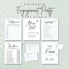 the elegant engagement party game bundle