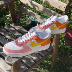 - Hand Painted Custom Air Force 1s - Colors Chosen For Spring - Please Allow 1-2 Weeks Processing Time Before Shipment - Comment Any Requests Or Sizes Pink High-top Nike Air Force 1, Pink Lace-up Nike Air Force 1, Pink Nike Air Force 1 Low-top With Gum Sole, Pink Low-top Nike Air Force 1 With Gum Sole, Casual Pink Nike Air Force 1 With Gum Sole, Pink Nike Air Force 1 For Streetwear, Nike Air Force 1 Pink With Round Toe, Nike Custom Pink Sneakers With Gum Sole, Nike Shoes Custom