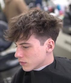 Front Fringe Hairstyles Men, Hearcuts For Men, Tapered Fringe Men, Fringe Fade Haircut Men, Fringe With Taper, Hair Cuts Guys, Taper Fade Medium Hair, Wavy Fringe Men, Fringe Cut Men