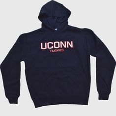 Show Your Team Spirit With This Officially Licensed Uconn Huskies Hoodie From Old Varsity Brand. The Blue Hoodie Features An Embroidered Team Logo And Is Made Of A Comfortable 70% Cotton, 30% Polyester Blend. This Hoodie Is Perfect For Young Fans Of The Huskies And Is Available In Sizes S, L, & Xl. Get Ready To Cheer On Your Team In Style With This High-Quality Hoodie. Blue Hoodie With Embroidered Logo For College, Blue College Hoodie With Embroidered Logo, Blue Embroidered Logo Hoodie For College, Navy Casual Hoodie With Embroidered Logo, Blue Cotton Fan Apparel Hoodie, School Spirit Hooded Cotton Tops, Navy Cotton Hoodie For College, Blue Cotton Hoodie For Game Day, Blue Cotton Varsity Hoodie