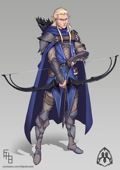 a character from the video game fire emblem, holding a bow and arrow in his hands