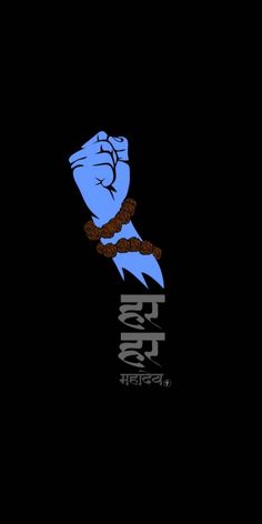 an image of a fist with the word india written in blue and black on it