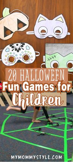 kids playing with halloween games for children