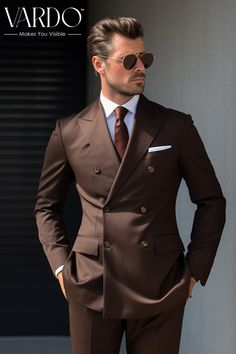 >>ORIGINAL ARTWORK AND CONTENT, PLEASE DO NOT COPY<< Men Suits, Suits For Man, Elegant Chocolate Brown Double Breasted Suit for Men - Stylish Formal Wear, Formal Attire for Men, Formal piece Wedding Suit, Double Breasted, Formal Fashion Slim Fit Suit. Description: Elevate your style with our meticulously tailored Chocolate Brown Double Breasted Suit for men. This exquisite formal wear ensemble exudes sophistication and charm, making it the perfect choice for any special occasion. Crafted with precision and attention to detail, this suit is designed to impress. 👔 Unmatched Elegance: This suit exudes unmatched elegance and class, ensuring you make a lasting impression at weddings, parties, and business events. 👔 Superior Comfort: Our suit is not only stylish but also exceptionally comforta Luxury Double Breasted Suit For Fall Semi-formal, Luxury Brown Double Breasted Elegant Suit, Luxury Dapper Brown Suits, Luxury Elegant Brown Double Breasted Suit, Luxury Brown Double-breasted Suits, Luxury Brown Single Breasted Set, Luxury Brown Dapper Suit And Tie Accessories, Luxury Brown Double Breasted Suit, Classic Brown Formal Sets