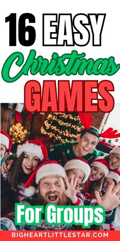 16 easy Christmas games for groups Family Christmas Party Games Hilarious, Big Group Christmas Games, Christmas Games For Large Groups Of Kids, Christmas Games For Small Groups, Large Group Christmas Games, Christmas Games For Girls, Christmas Party Games For Adults Groups, Christmas Games For Large Groups, Christmas Party Games For Family