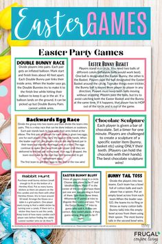 an easter party game with eggs and candy