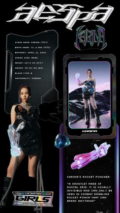 the back cover of an action figure from aexion, featuring a woman in black dress