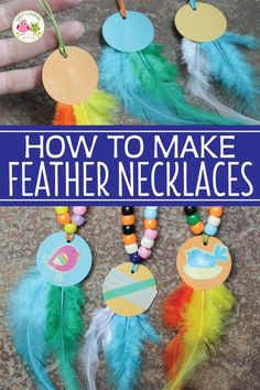 how to make feather necklaces for kids