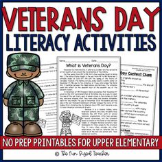 veterans day activity with an image of a soldier