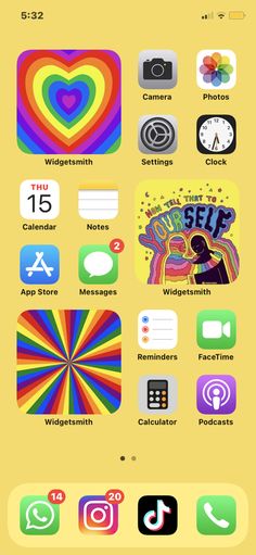 an iphone screen with various icons on it