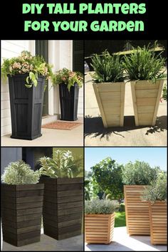 four different types of planters for your garden