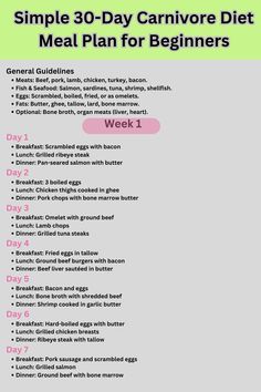 30-day carnivore diet meal plan Carnivor Diet Meal Plan, High Protein Keto Meal Plan, Carnivore Diet Weekly Meal Plan, Carnivore Diet Cheat Sheet, Simple Carnivore Meals, Carnivore Diet Meal Ideas, Meal Prep For Carnivore Diet, Carnavoir Diet Meal Plan