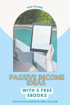 a person holding an ipad with the text passive income ideas