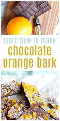 Chocolate orange bark recipe Barks Chocolate, Chocolate Orange Bark, Bark Thins Recipe, How To Make Chocolate Bark, How To Make Chocolate Tree Bark, Choclate Bark