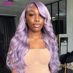 Purple Wig 13x6 Body Wave Human Hair Wigs 13x4 Lace Frontal Wig Transparent Lace Front Wig For Black Colored Human Hair Wigs, Remy Wigs, Purple Wig, Human Hair Color, Frontal Wig, Wigs For Black Women, Lace Frontal Wig, Lace Front Wig, Frontal Wigs