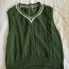 Men’s Sweater Vest, Dark Academia Green, Emerald Sweater, Army Green Vest, Green Sweater Vest, Vintage Sweater Vest, Wonder Pets, Crochet Sweater Vest, Shein Sweater