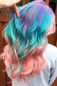 Mermaid Hair Color, Blond Ombre, Ombre Hair Blonde, Hair Color Pastel, Ombré Hair, Hair Color Purple, Bright Hair, Ombre Hair Color