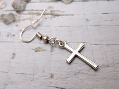 One cross earring, Silver cross for men, Youth accessory, Men cross, Silver cross dangle, Cross earring, Gift for boyfriend, Gift for him. One earring size is 1.9 Inches (48 mm) Charm length 27 mm NOTE: Delivery time to Europe is 7 to 14 working days. Delivery time to U.S. or the rest of the world - 14-30 working days. Hypoallergenic Cross Earrings, Single Cross Earring As Gift, Accessory Men, Cross Earring, Earring Silver, Earring Gift, Gift For Boyfriend, Cross Earrings, Silver Cross