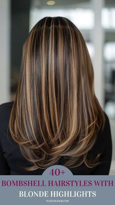 Hair Coloring Balayage, A Few Blonde Highlights On Brown Hair, Highlights For Hair Brown, Light Blonde Streaks In Brown Hair, Fall Hair Colors Chunky Highlights, Highlights Of Hair, Golden Hair Color Highlights