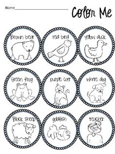 the farm animals and their names are in this printable activity for children to learn