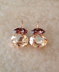 Light Burgundy, Swarovski Crystal Drop Earrings, Bijoux Art Nouveau, Blush Rose, Jewelry Bridesmaid, Jewelry Bridal, Swarovski Crystal Earrings, Cheap Jewelry