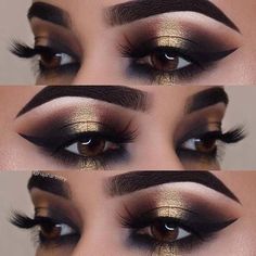 Nye Makeup, Make Up Gold, Gold Smokey Eye, Drag Make-up, New Years Eve Makeup, Gold Eye Makeup, Glitter Eye Makeup, Glitter Eye