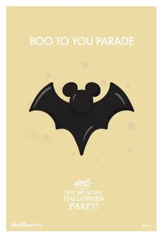 a poster with a bat on it that says boo to you parade