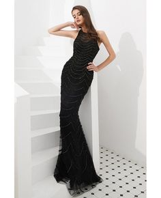 Buy Pretty Mermaid Black Long Prom Dress With Beading Stripe at affordable price online. Free shipping and pro custom service since 2009. Dress Banquet, Banquet Dress, Evening Dress Long, Prom Dresses With Pockets, Tulle Evening Dress, Black Mermaid, Prom Dresses 2019, Floor Length Prom Dresses, Evening Dress Floor Length