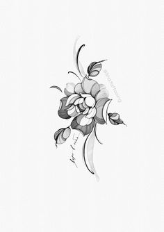 Peonies Tattoo, Ankle Tattoo, Tattoo Pattern, Shoulder Tattoo, Tattoo Sketches, Flower Tattoo, Tattoos, Flowers