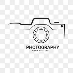 a camera logo on a white background with black lines and the words photography in it