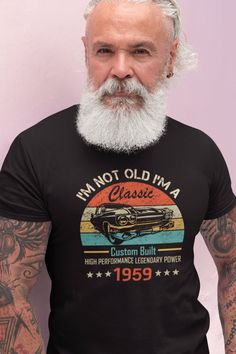 This soft and comfy Bella + Canva tee is great for the person turning 65 in your life. Custom years available upon request! A B O U T: -Super Soft Bella + Canvas Unisex Short-Sleeve T-shirt -Luxurious, Comfortable and High-Quality Fabric -Heather Colors: 52% Combed, Ring-spun Cotton, 48% Polyester -Solid Colors: 100% Combed, Ring-spun Cotton -Crew Neck Style -Commercial Grade Heat Press Design Note: These are unisex size shirts; Please review the size chart to get the best fit for you!  O R D E Funny Football Shirts, 71st Birthday, 65th Birthday Gift, Heat Press Designs, 50th Birthday Shirts, 80th Birthday Party, 70th Birthday Gifts, Birthday Funny, Birthday Tee