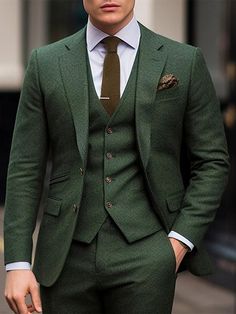 Farm Wedding Suits Men, Deep Green Tuxedo Wedding, Woodland Wedding Mens Attire, Mens Tweed Wedding Suits, Irish Wedding Suit, 1920s Groomsmen Attire, Sage Green Groomsmen Attire Groom & Groomsmen Suits, Cottagecore Tuxedo, Boho Western Groom Attire